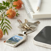 Custom Majestic Mont Blanc French Alps View Sleutelhanger (Zijkant)