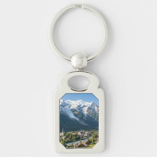 Custom Majestic Mont Blanc French Alps View Sleutelhanger (Voorkant)