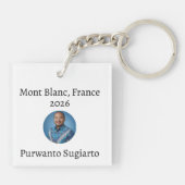 Custom Majestic Mont Blanc French Alps View Sleutelhanger (Achterkant)
