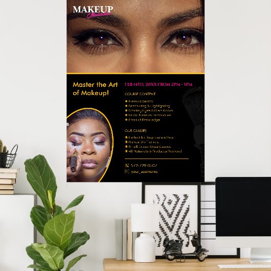 Custom Make Up Artist Poster (Thuiskantoor)