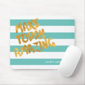 Custom Make Vandaag Verbazingwekkend Licht Blauwgr Muismat (Met muis)