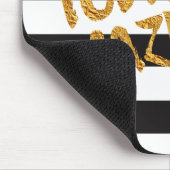 Custom Make Vandaag Verbazingwekkend Zwart en Goud Muismat (Hoek)