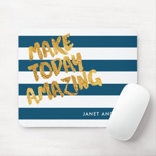 Custom Make Vandaag Verbazingwekkende Marine en Go Muismat (Met muis)