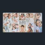 Custom Make Your Own 8 Photo Collage Bureaumat<br><div class="desc">Personalized Initial Name Monogram Photo Collage Desk Mat. Add a personal and stylish touch to your workspace with this custom desk mat, perfect as an office accessory or extra-large mouse pad for your work-from-home business. The design features a gray box in the center with a crisp white initial letter and...</div>