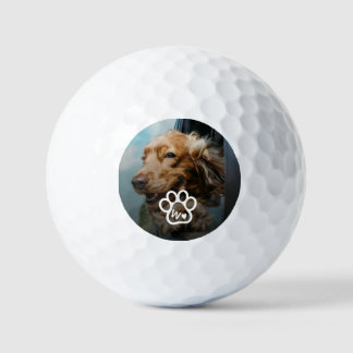 Custom Make Your Own Pet Photo Potrait Monogram Golfballen