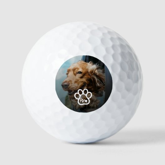 Custom Make Your Own Pet Photo Potrait Monogram Golfballen (Voorkant)