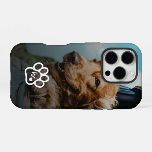Custom Make Your Own Pet Photo Potrait Monogram iPhone Hoesje (Achterkant horizontaal)