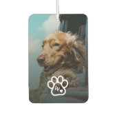 Custom Make Your Own Pet Photo Potrait Monogram Luchtverfrisser (Voorkant)