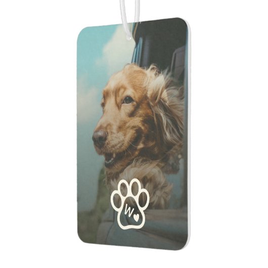 Custom Make Your Own Pet Photo Potrait Monogram Luchtverfrisser (Links)