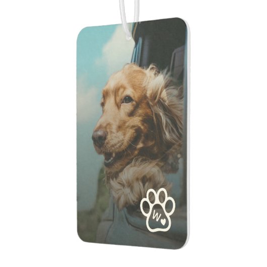 Custom Make Your Own Pet Photo Potrait Monogram Luchtverfrisser (Links)