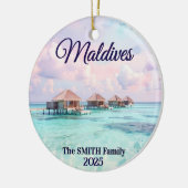 Custom Maldives Family Vacation Keramisch Ornament (Links)