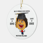 Custom Male Afstuderen Cartoon Ornament (Links)