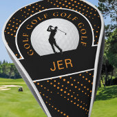 Custom Male Golfer Eenvoudig Modern Schattige Zwar Golfheadcover