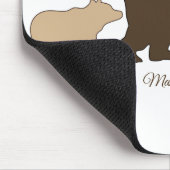 Custom Mama Bear With 2 Kid Names Mothers Day Gift Muismat (Hoek)