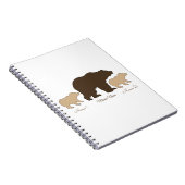 Custom Mama Bear With 2 Kid Names Mothers Day Gift Notitieboek (Rechterzijde)