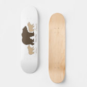 Custom Mama Bear With 2 Kid Names Mothers Day Gift Persoonlijk Skateboard (Voorkant)