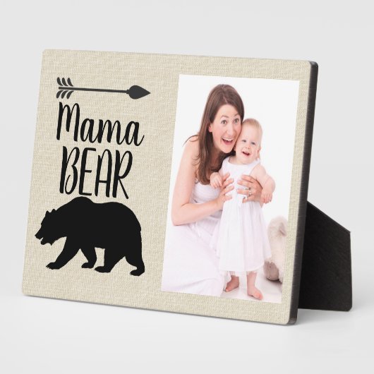Custom Mama Beer Burlap Photo Lijst Plaque Fotoplaat (Zijkant)