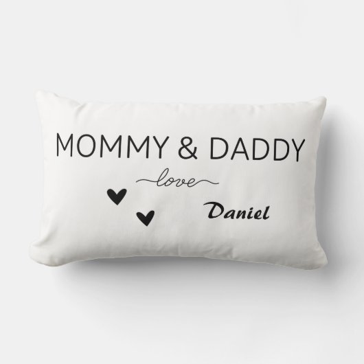 Custom Mama & Daddy Love Kussen (Voorkant)