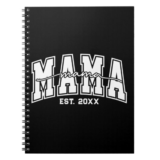 Custom Mama Est. Year Personalized Mom Established Notitieboek (Voorkant)