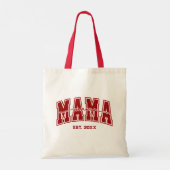 Custom Mama Est. Year Personalized Mom Established Tote Bag (Achterkant)
