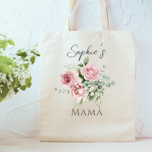 Custom Mama Floral Canvas tas