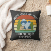 CUSTOM Mama houdt meer van me dan van haar Camping Kussen (Deken)