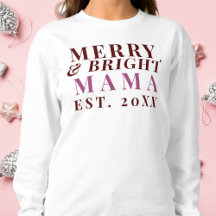Custom Mama Merry Bright Est. Minimalistisch koel 