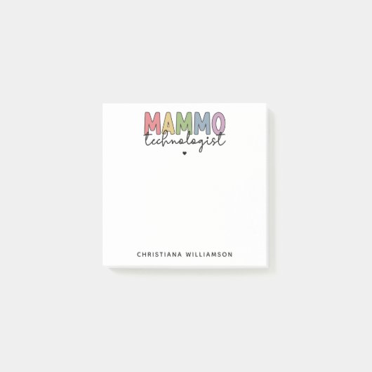 Custom Mammo Technologist Mammography Tech Gifts Post-it® Notes (Voorkant)