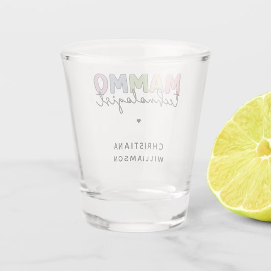 Custom Mammo Technologist Mammography Tech Gifts Shot Glas (Achterkant)