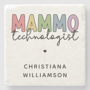Custom Mammo Technologist Mammography Tech Gifts Stenen Onderzetter