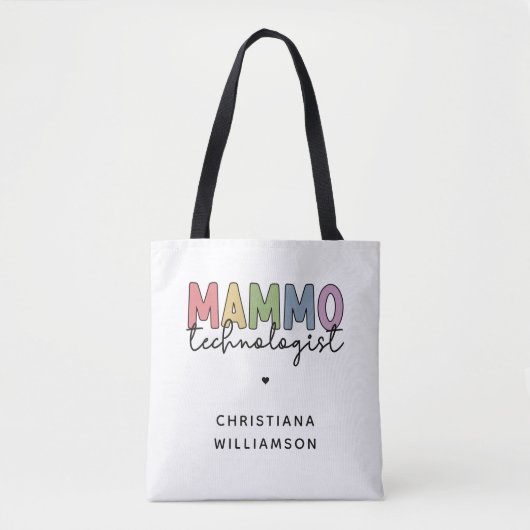 Custom Mammo Technoloog Mammography Tech Gift Tote Bag (Voorkant)