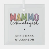 Custom Mammo Technoloog Mammography Tech Glas Ornament (Voorkant)