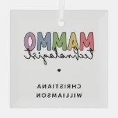 Custom Mammo Technoloog Mammography Tech Glas Ornament (Achterkant)