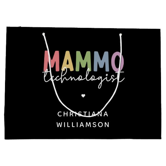 Custom Mammo Technoloog Mammography Tech Groot Cadeauzakje (Achterkant)