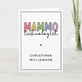 Custom Mammo Technoloog Mammography Tech Kaart (Voorkant)