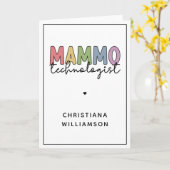 Custom Mammo Technoloog Mammography Tech Kaart (Gele Bloem)