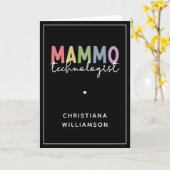 Custom Mammo Technoloog Mammography Tech Kaart (Gele Bloem)