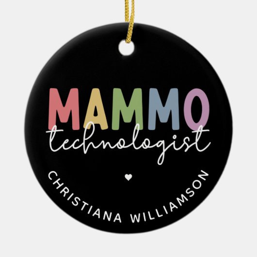 Custom Mammo Technoloog Mammography Tech Keramisch Ornament (Voorkant)