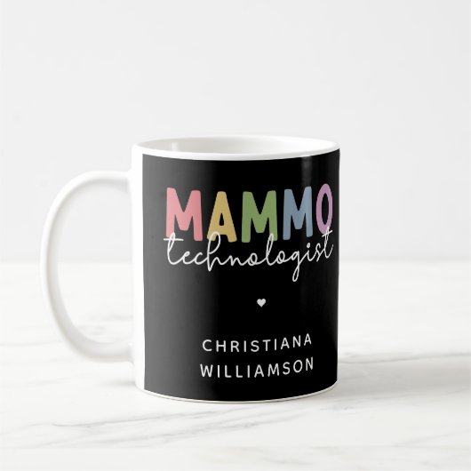 Custom Mammo Technoloog Mammography Tech Koffiemok (Links)