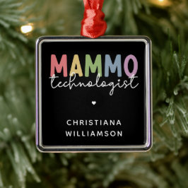 Custom Mammo Technoloog Mammography Tech Metalen Ornament