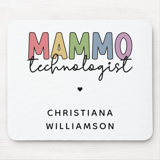 Custom Mammo Technoloog Mammography Tech Muismat (Voorkant)