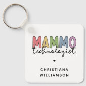 Custom Mammo Technoloog Mammography Tech Sleutelhanger (Voorkant)