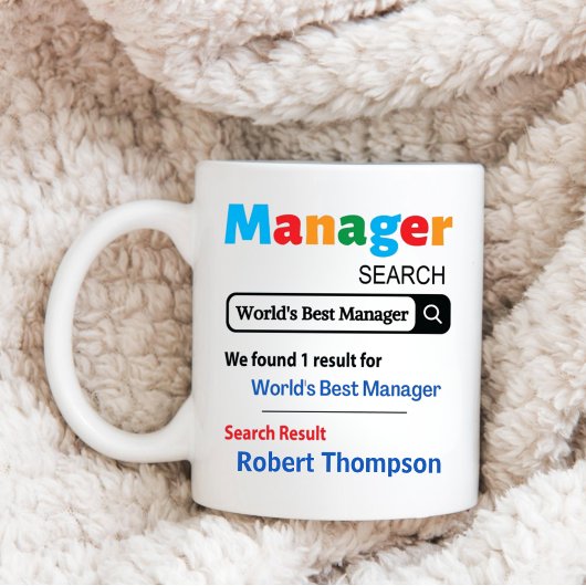 Custom Manager Gift, 's werelds beste manager PhD- Koffiemok