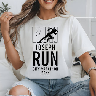 Custom Marathon Support Crew Runner's Race Team T-shirt