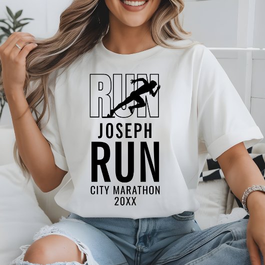 Custom Marathon Support Crew Runner's Race Team T-shirt