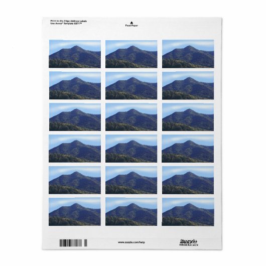 Custom Marin County Mt Tam Adresetiketten Etiket (Full Sheet)