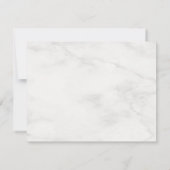 Custom Marmer Elegant Goud Splash Monogram Notitiekaartje (Achterkant)