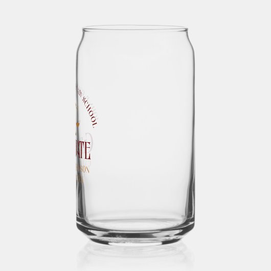 Custom Maroon Law School Afstuderen Herdenking Blikvorm Glas (Links)