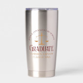 Custom Maroon Law School Afstuderen Keepsake Geïsoleerde Drinkbeker (Voorkant)