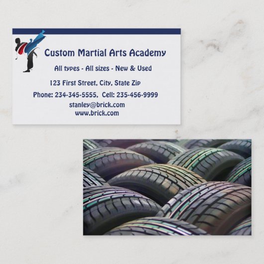 Custom Martial Arts Academy Visitekaartje (Voorkant / Achterkant)